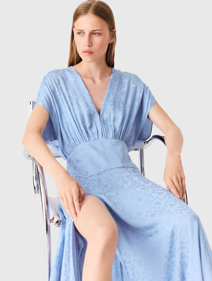 Patterned jacquard maxi dress