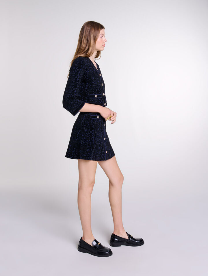 2-in-1 velvet knit dress