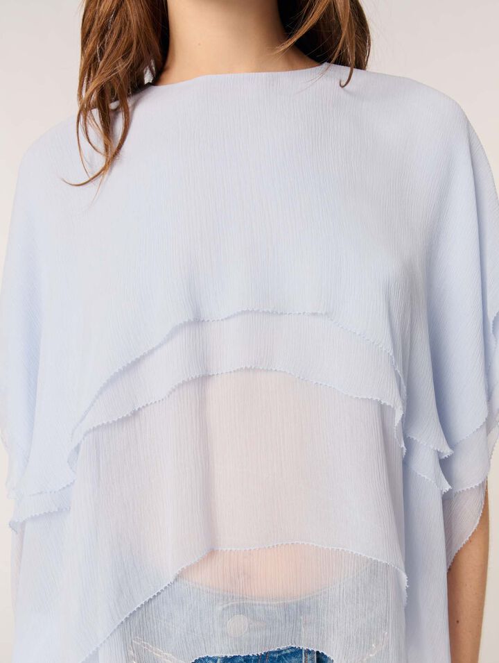 Ruffled chiffon top