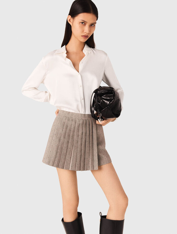 White silk shirt