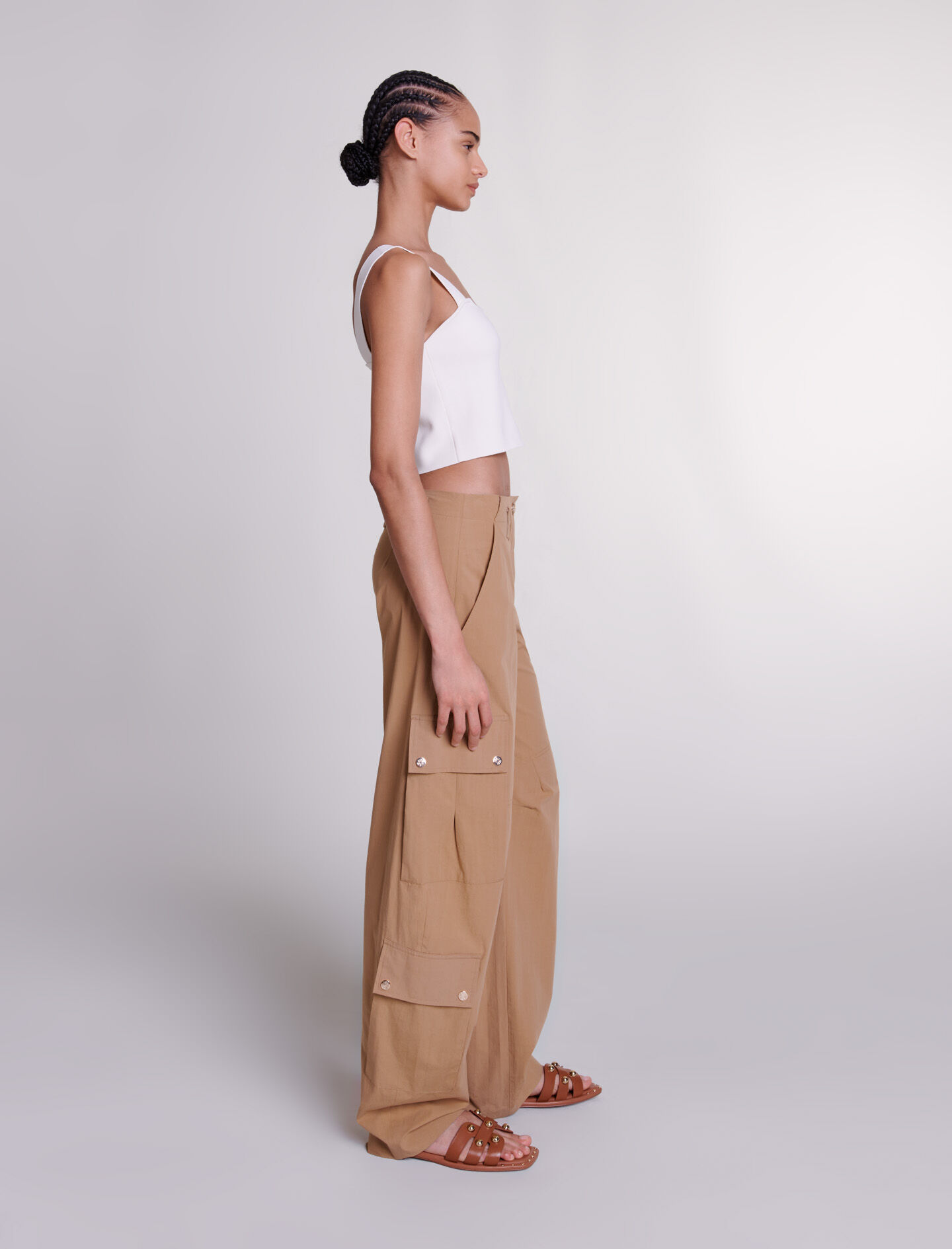 【AAKE】PASS WIDE CARGO PT Cargo trousers with pockets
