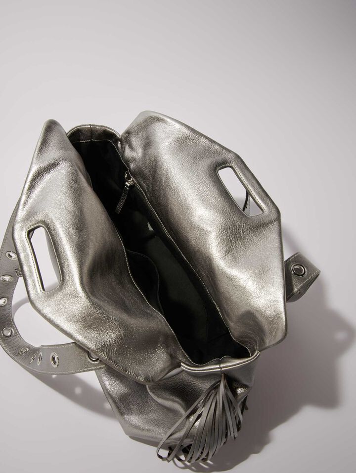Metallic leather Miss M XL bag
