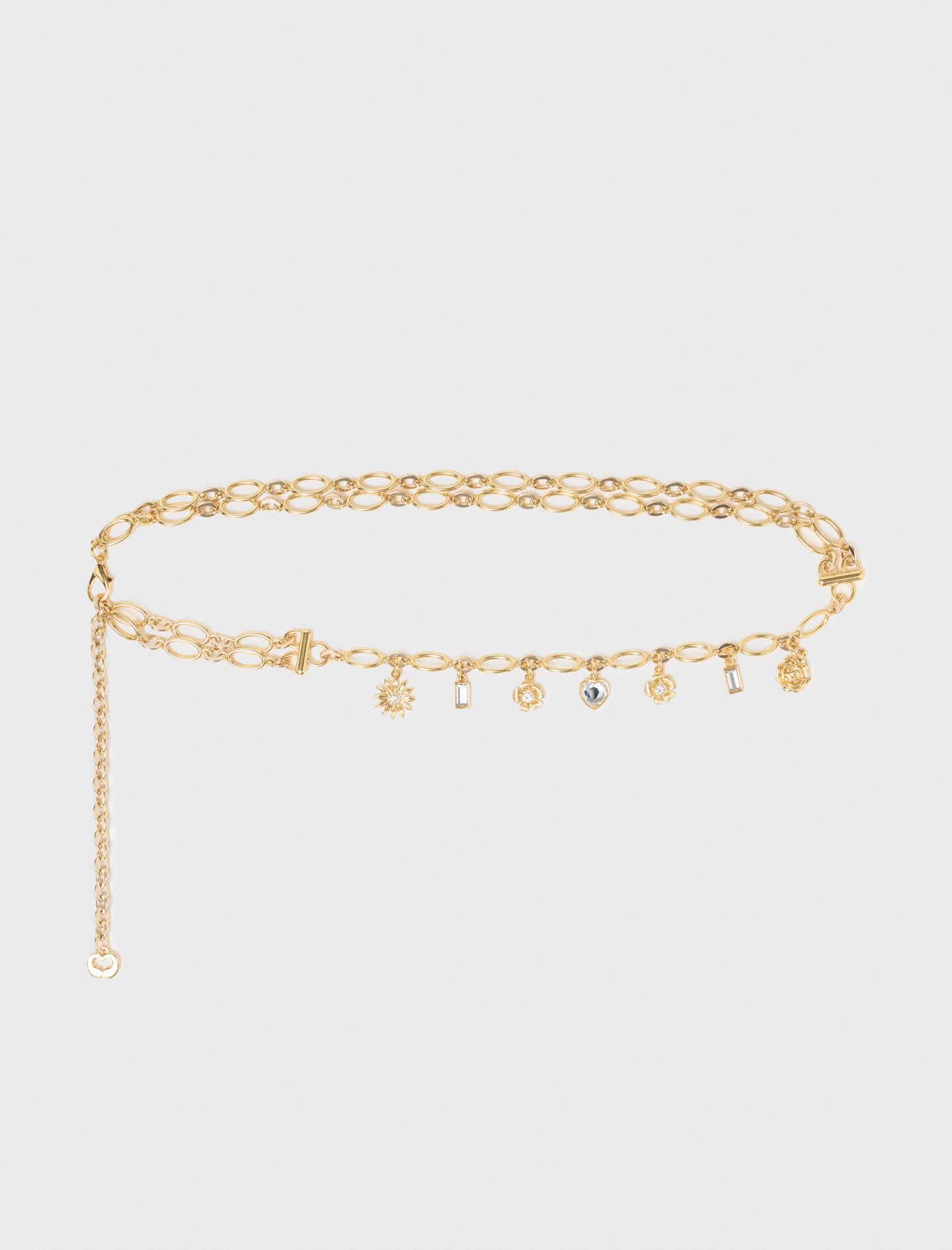 Double chain belt with charms 9