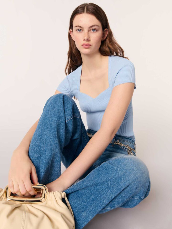 Rib knit top