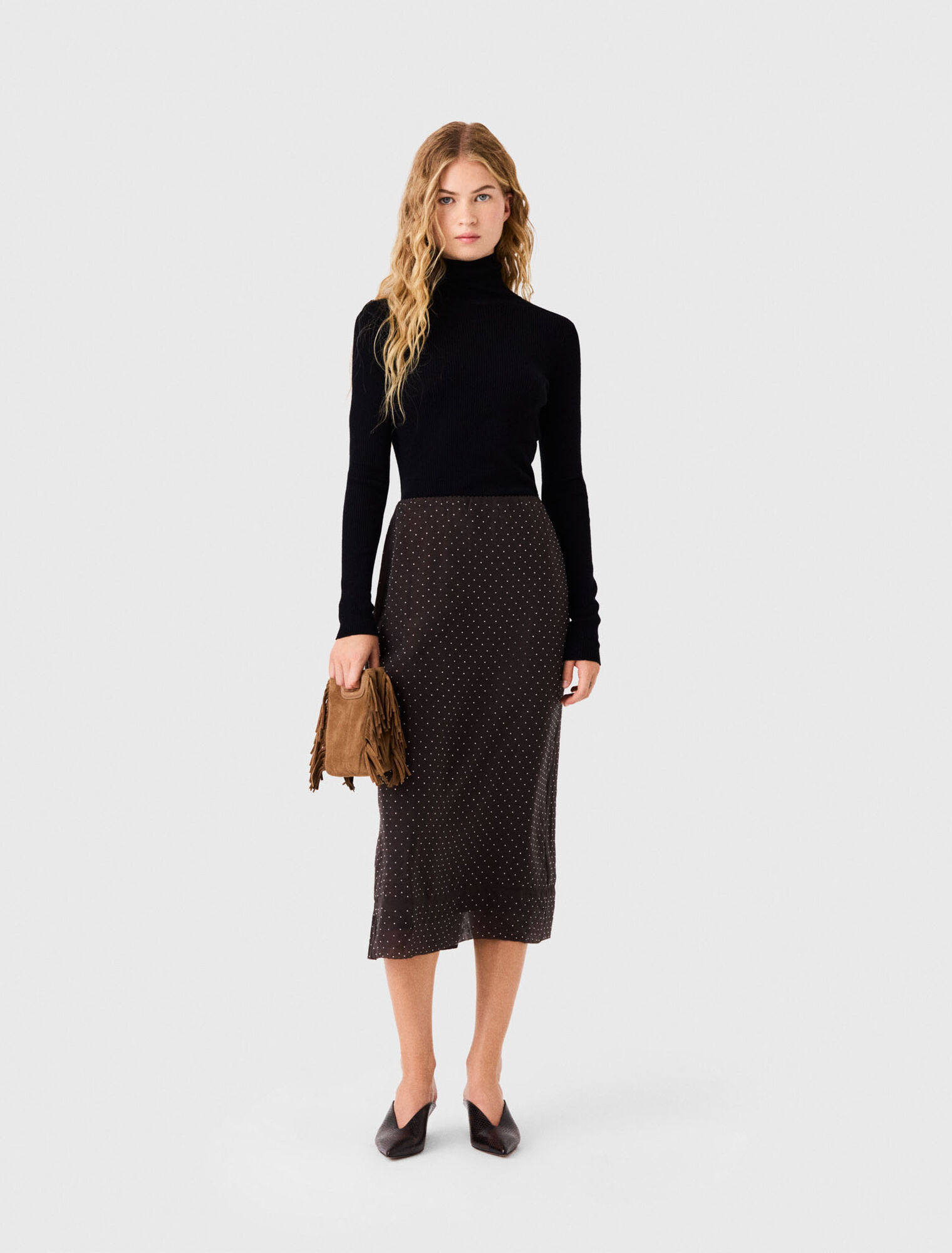Second-skin high-neck jumper