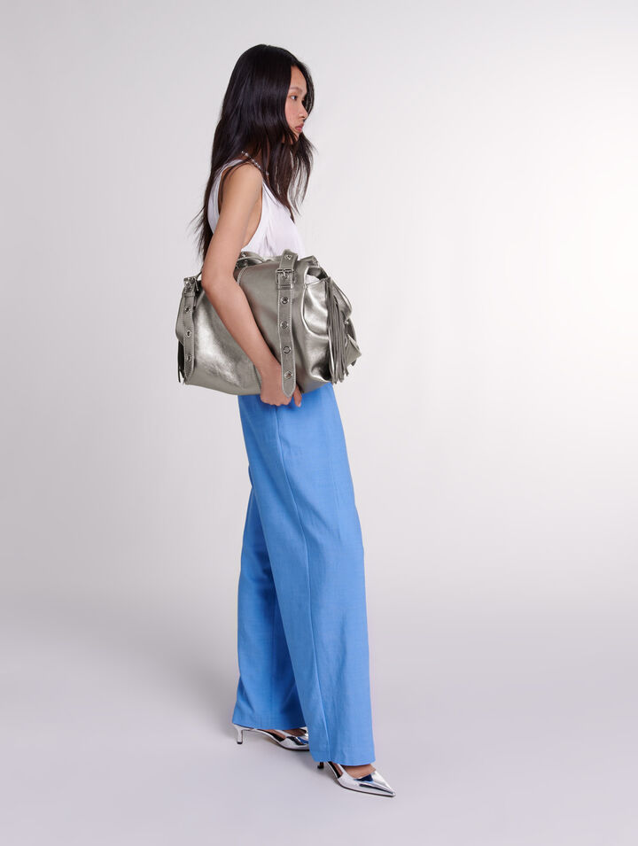 Metallic leather Miss M XL bag