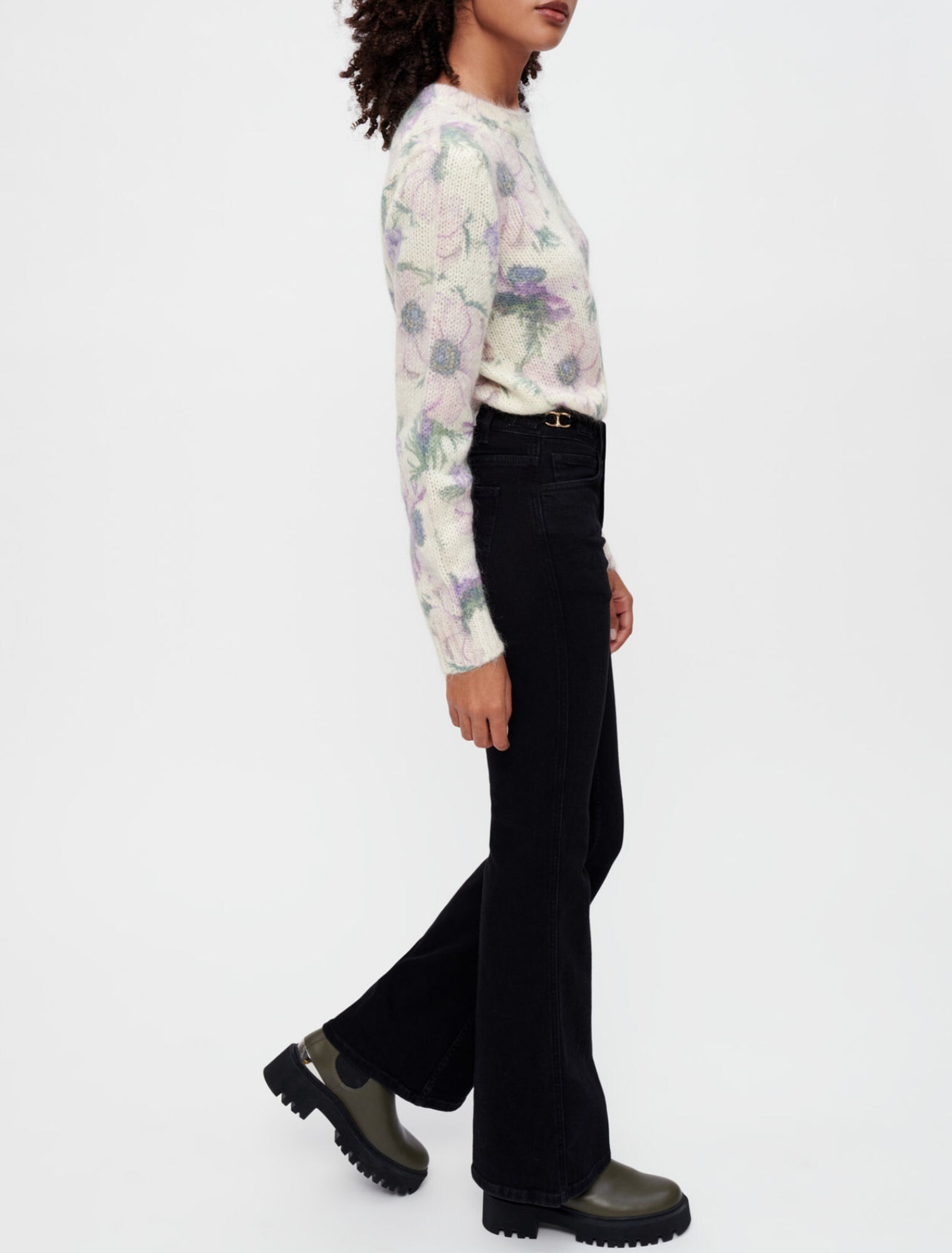 Flare jeans with bits
