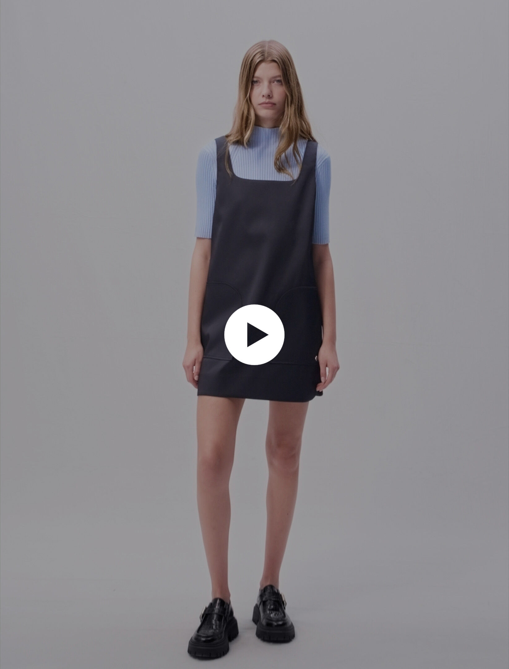 Satin pinafore dress hotsell