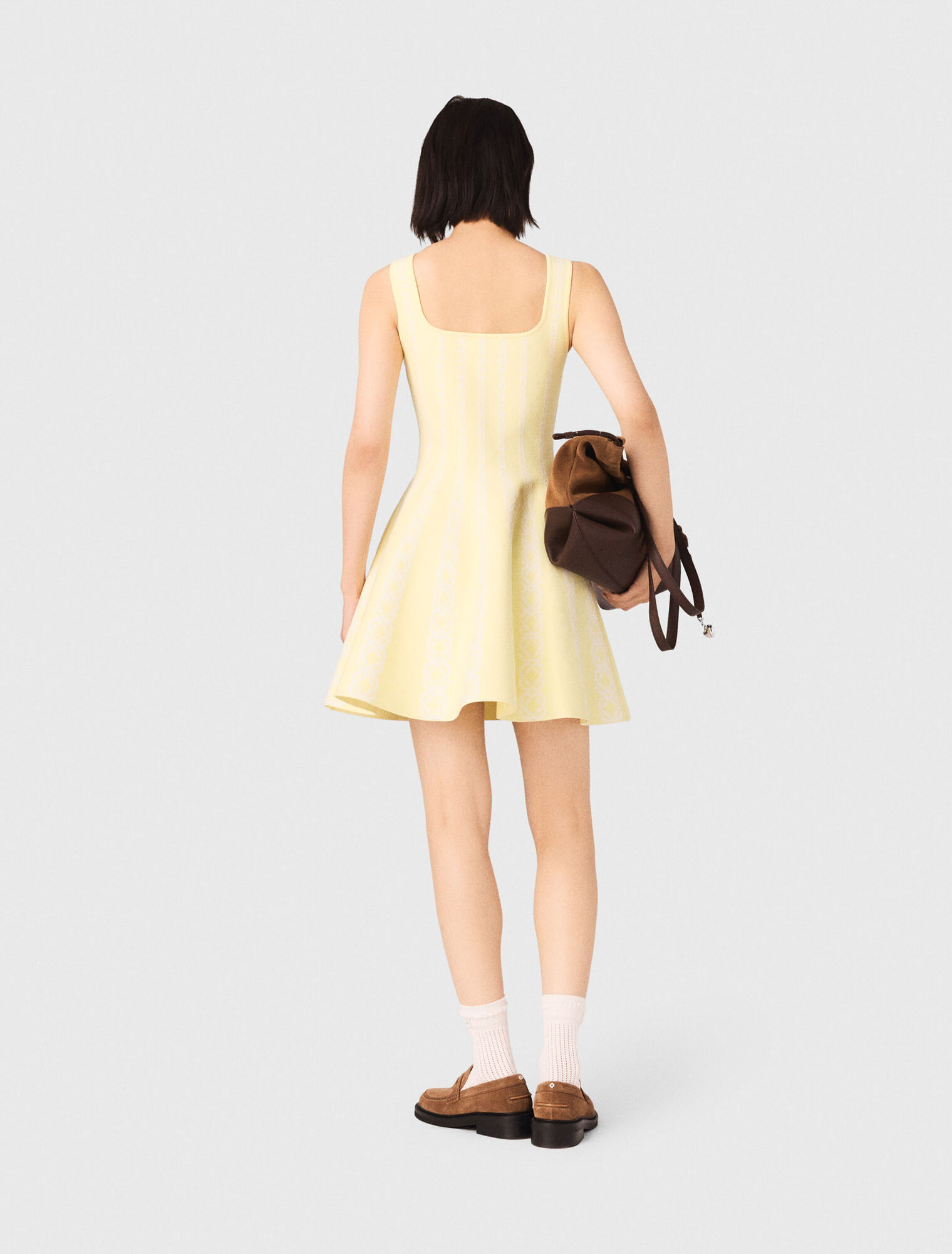 Jacquard knit short dress