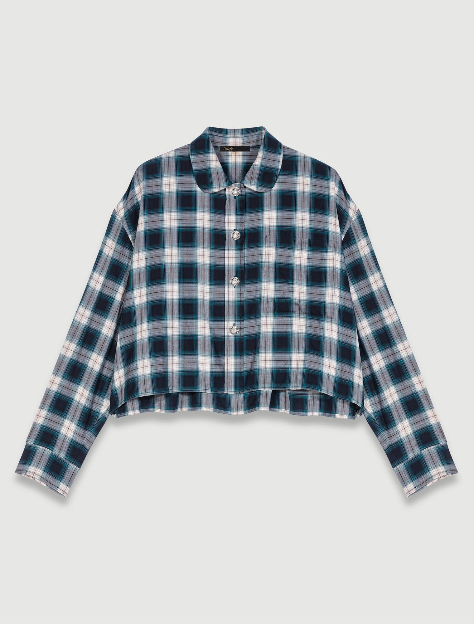 Short checked shirt