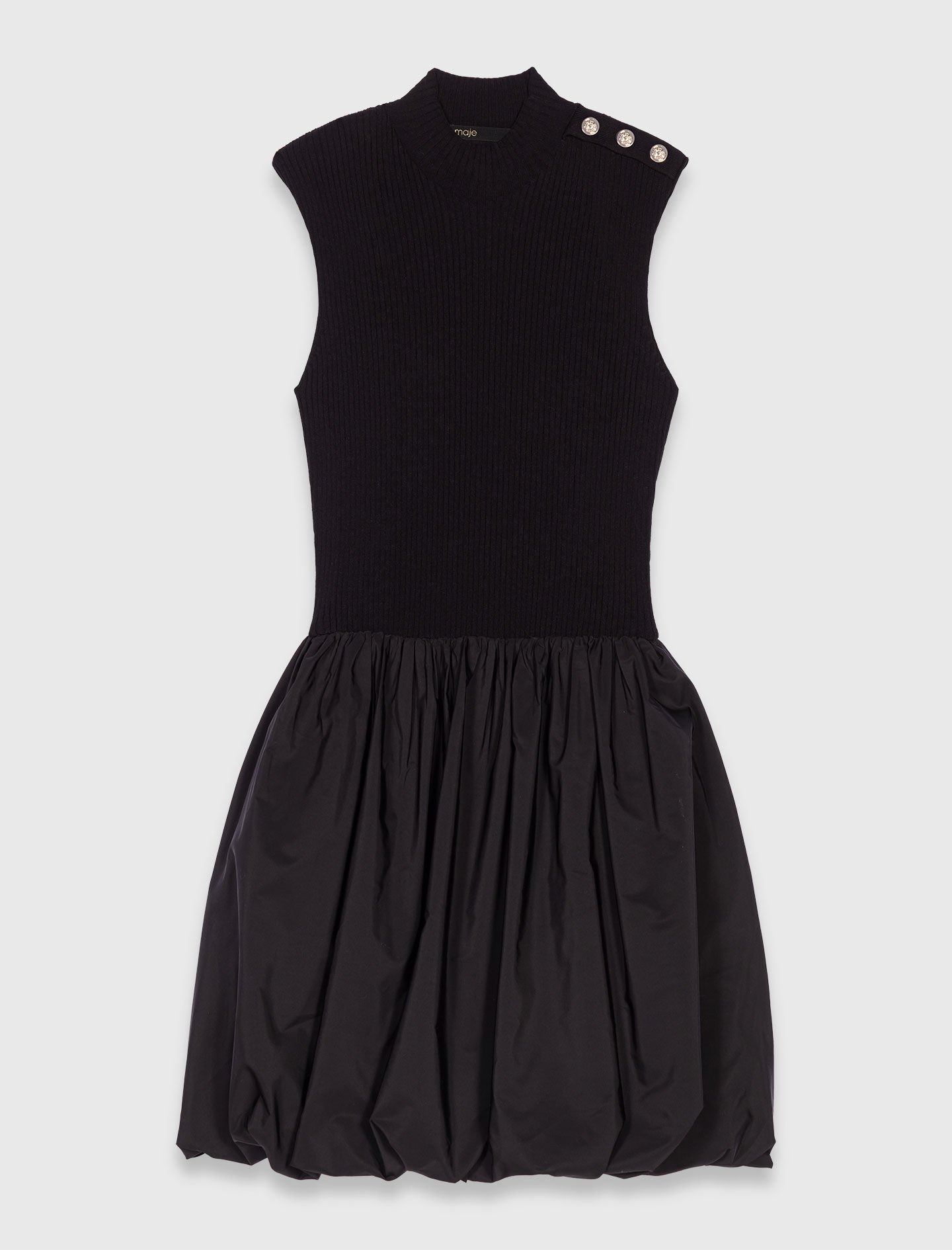 ワンピース maje paris Cutout shirred taffeta dress MAJE Cutout shirred taffeta midi dress | THE OUTNET