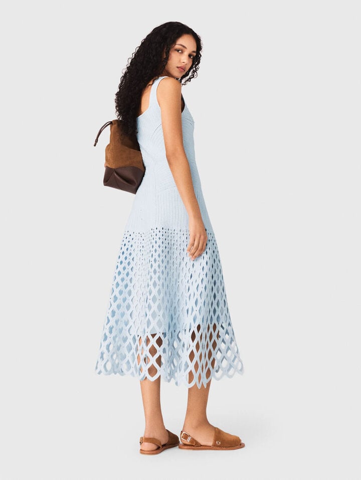 Crochet dress with removable lining