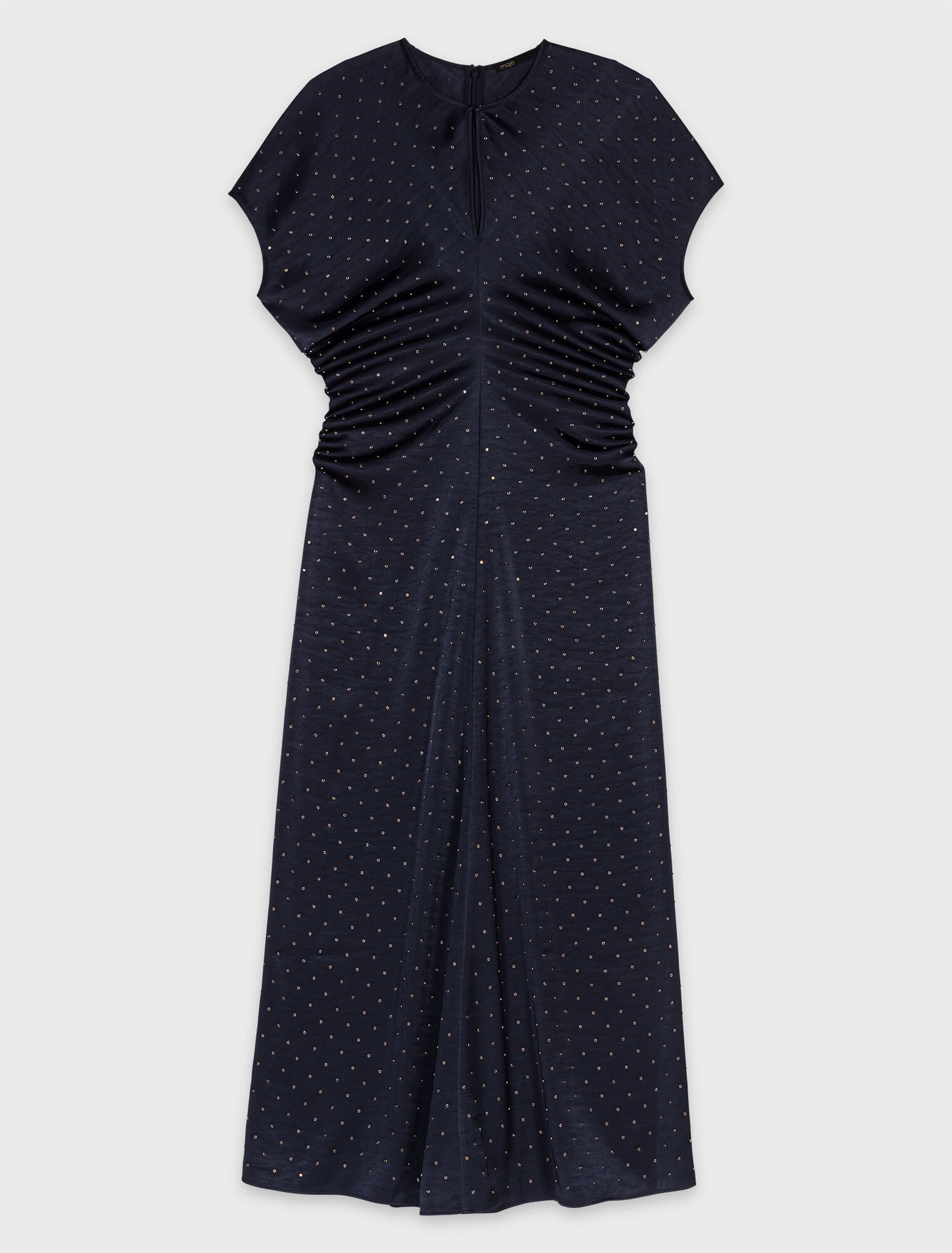 Studded satin maxi dress