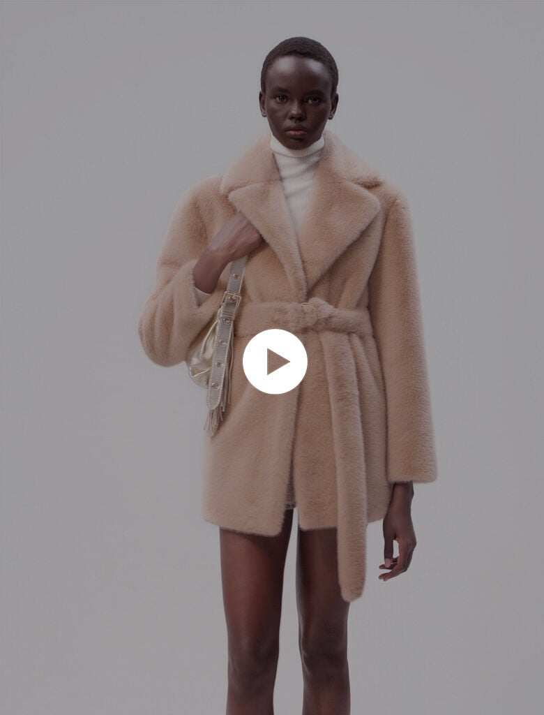Faux fur coat Short coats Maje