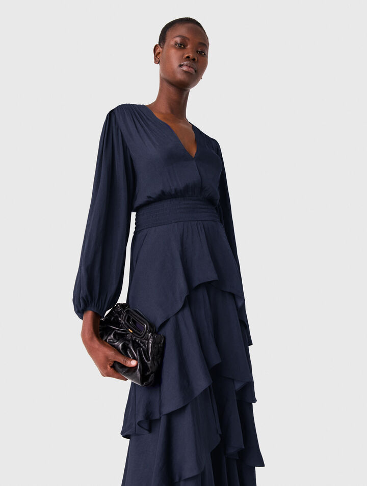 Ruffled maxi dress