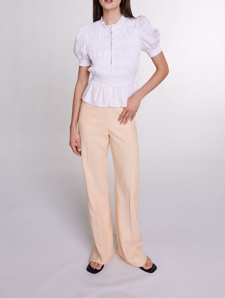 Smocked shirt