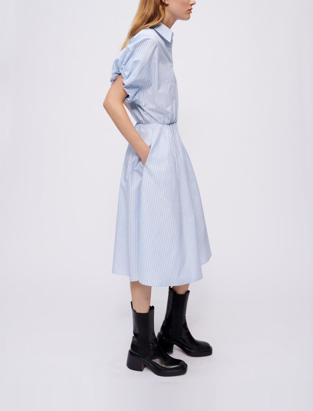 Striped shirt dress