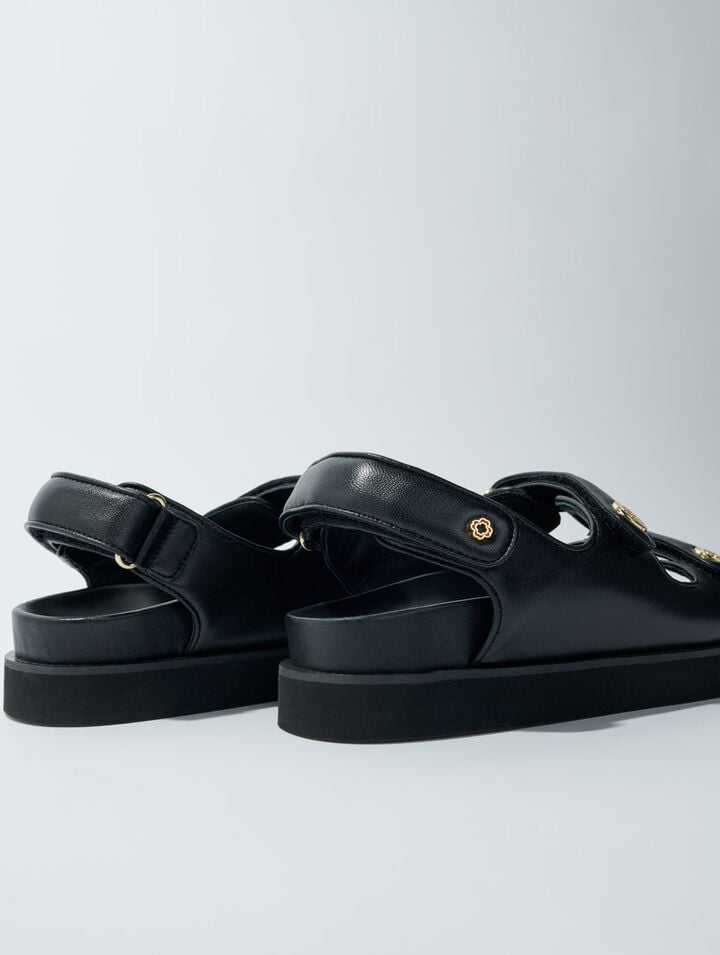 Flat leather sandals