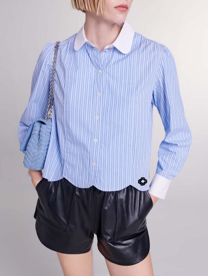 Contrast stripe shirt