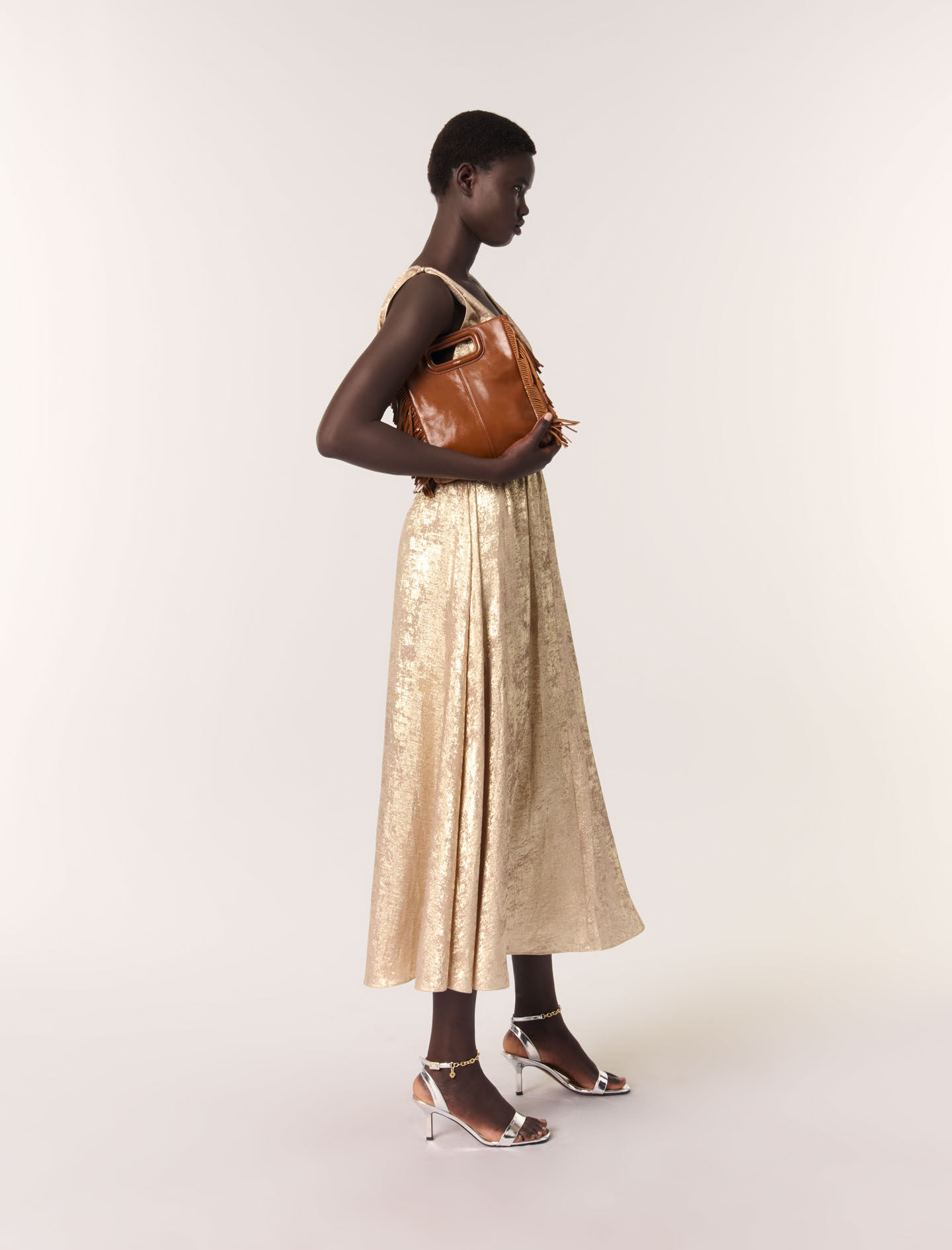 MAJE ハンドバッグ Crackled leather M bag Brown for Women | Maje