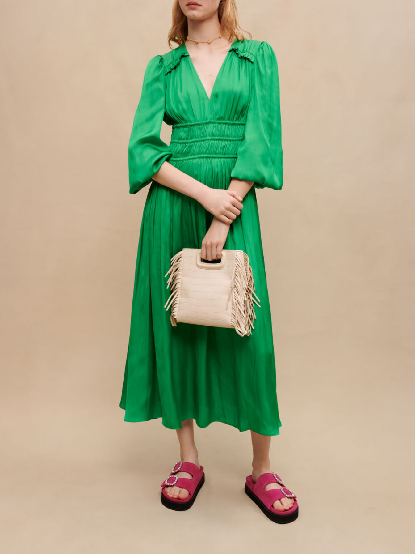 Maje green dress 2025