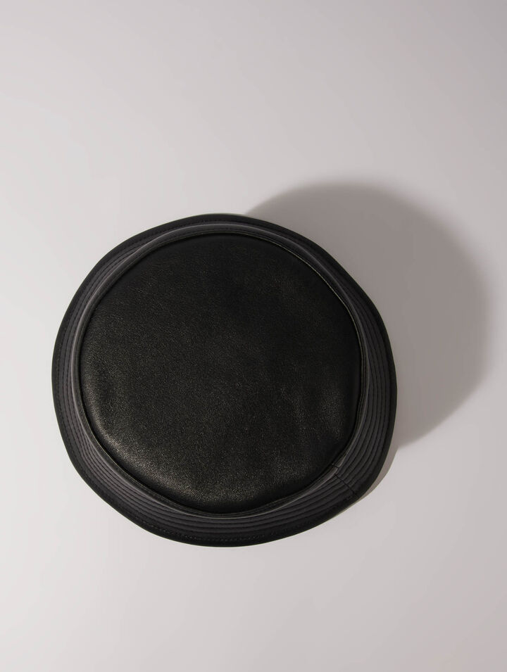 Leather bucket hat