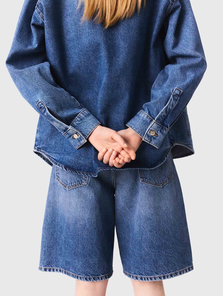 Faded denim jacket