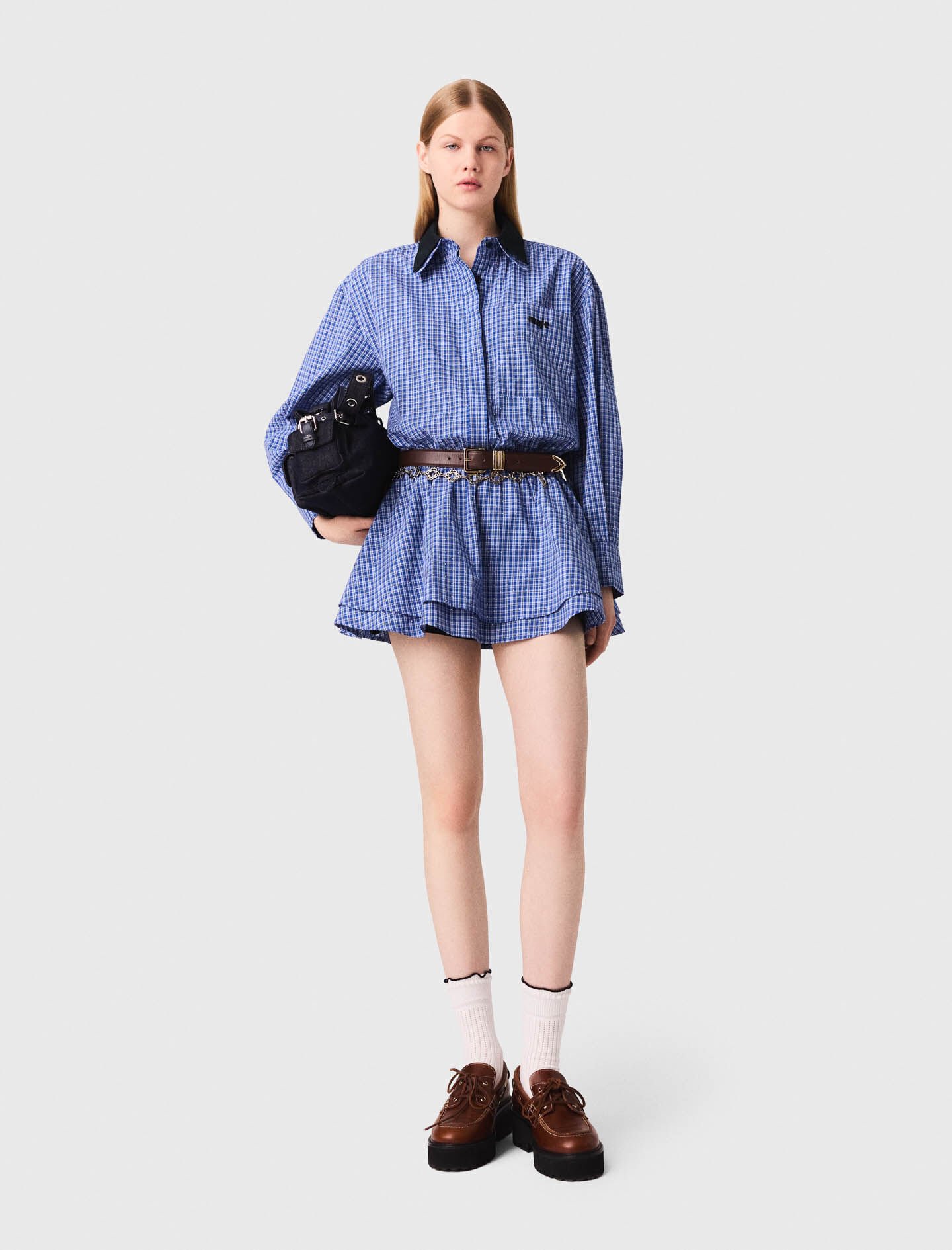 リナシメント RINASCIMENTO アシメショルダーサテンTOPS （Blu Navy） Sabellagio top 15645 Denim Blue | Samsøe Samsøe®