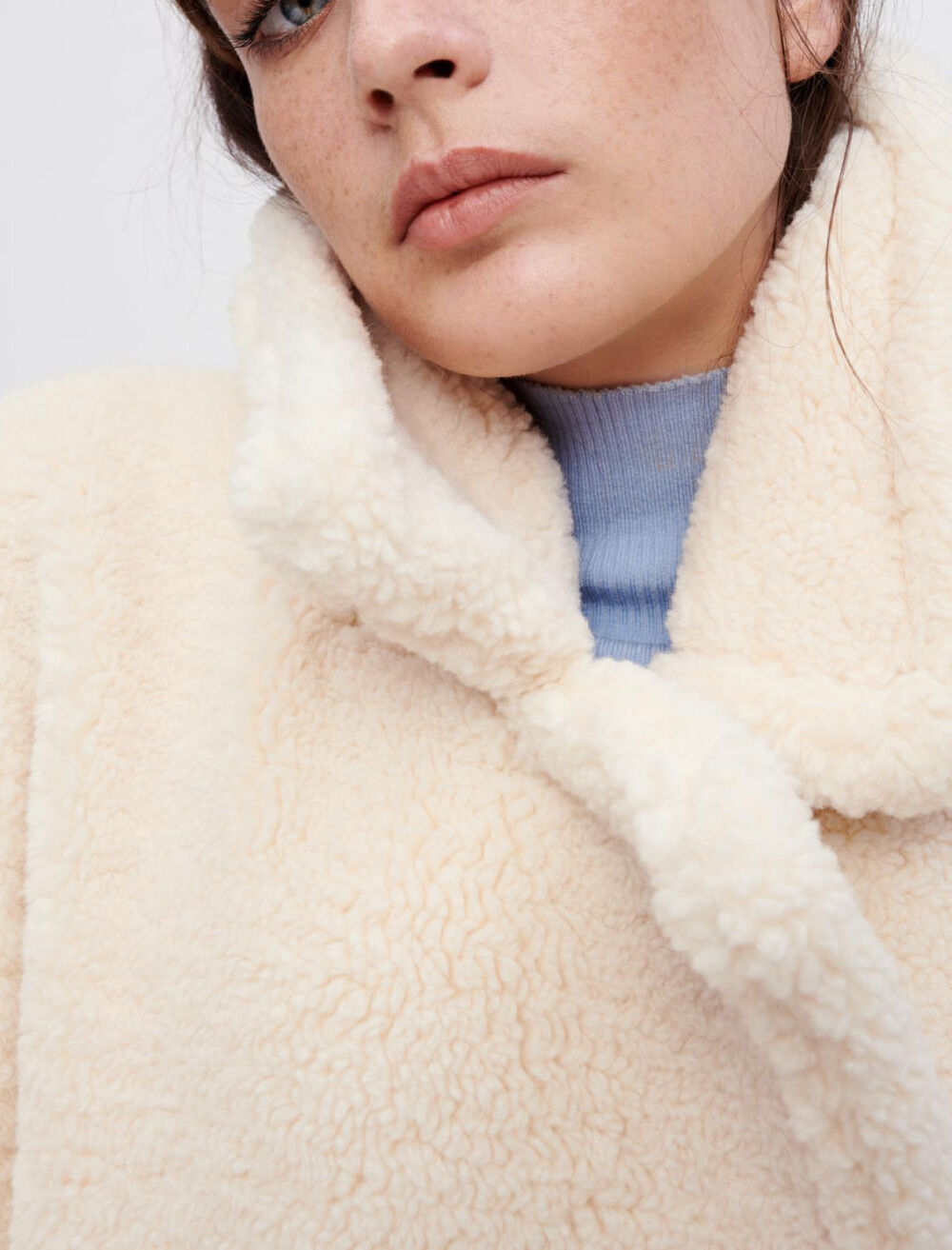 ♡モグラ♡epine parisienne fur coat ivory ♡モグラ♡epine parisienne fur coat ivory parisienne ribbon