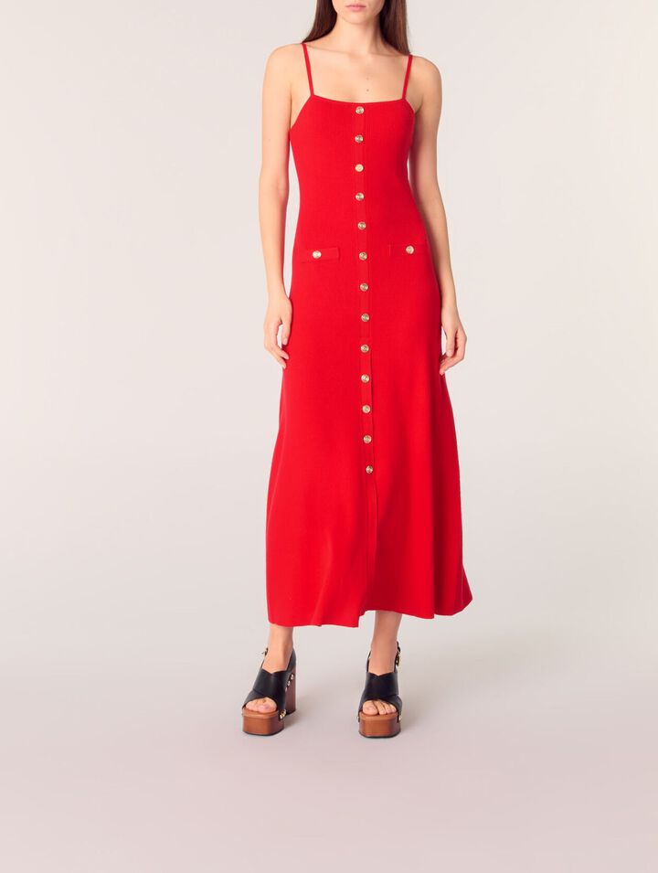 Rib knit maxi dress