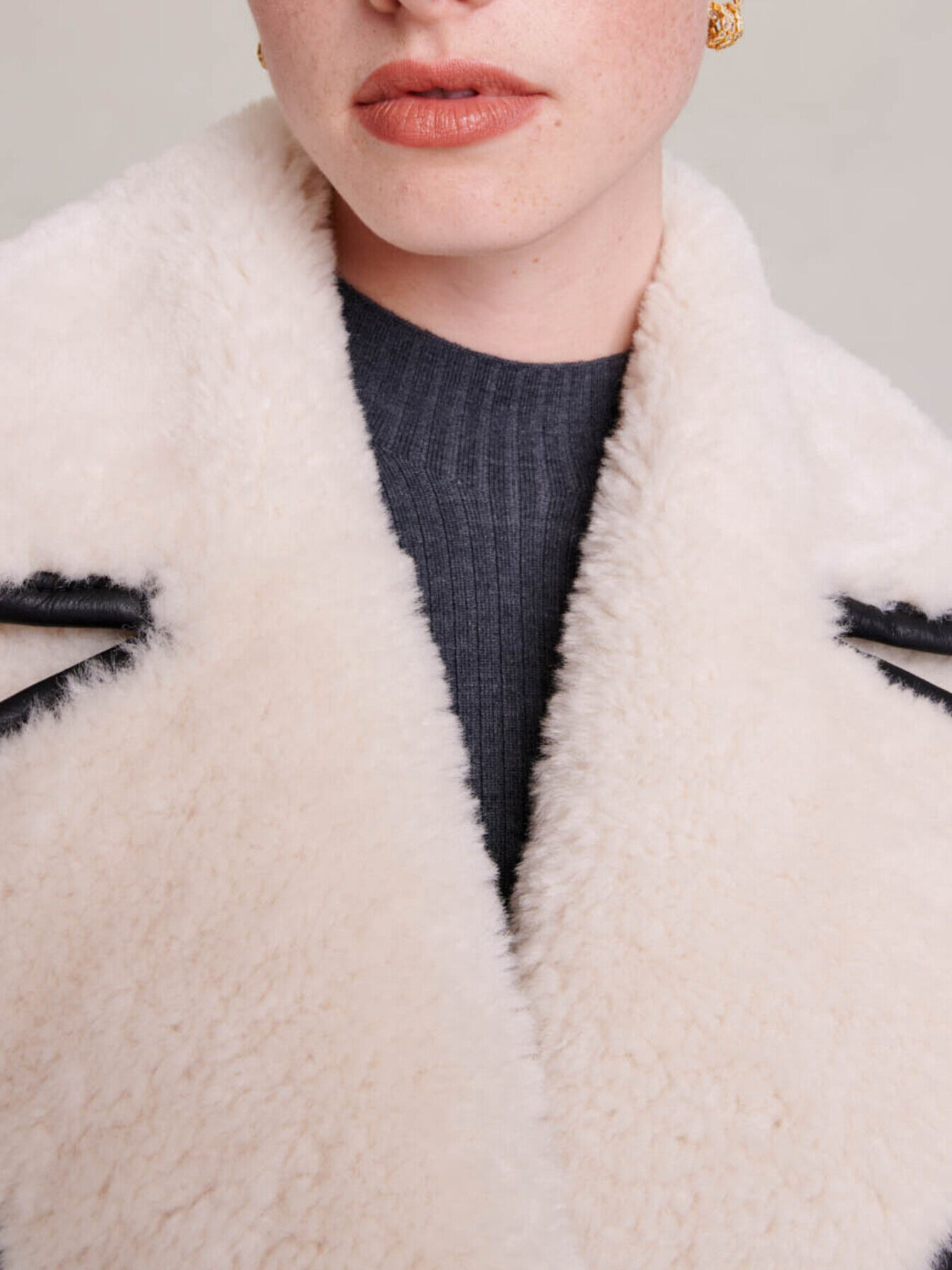 Short faux fur coat White for Women | Maje