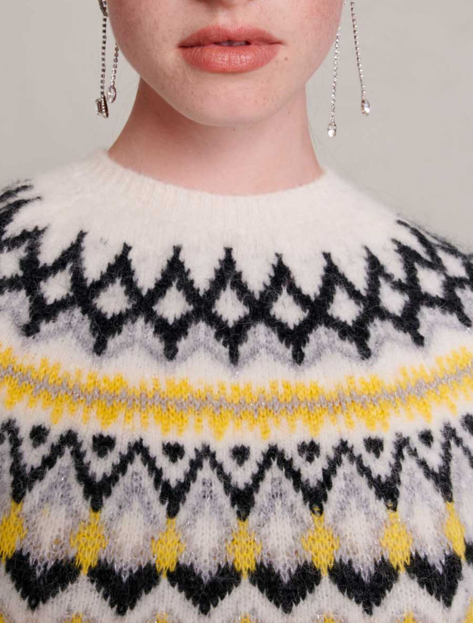 Jacquard wool jumper
