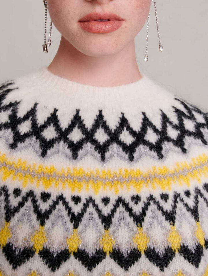 Jacquard wool jumper