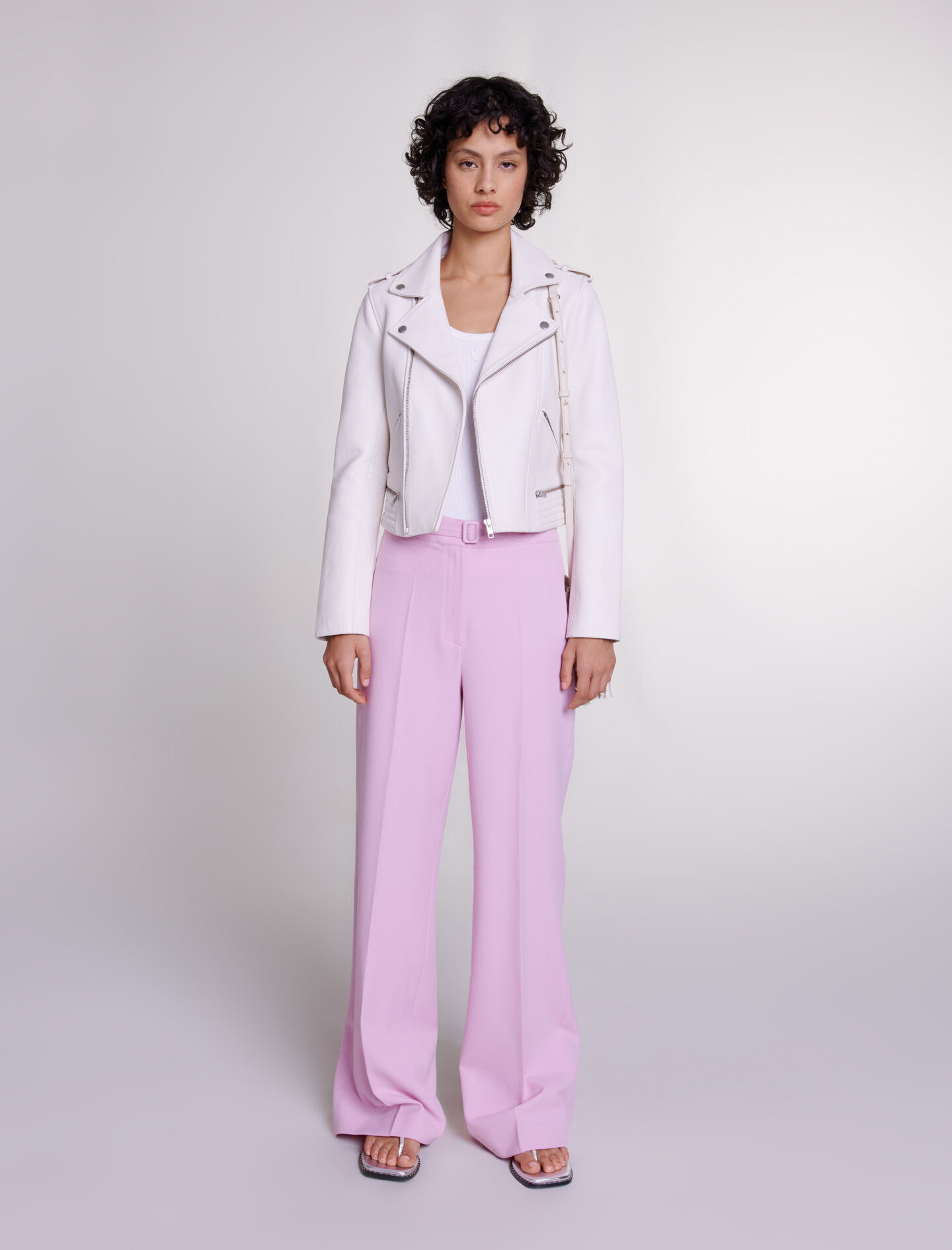 Maje beline leather jacket clearance