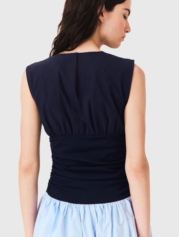 Jersey and cotton mix dress