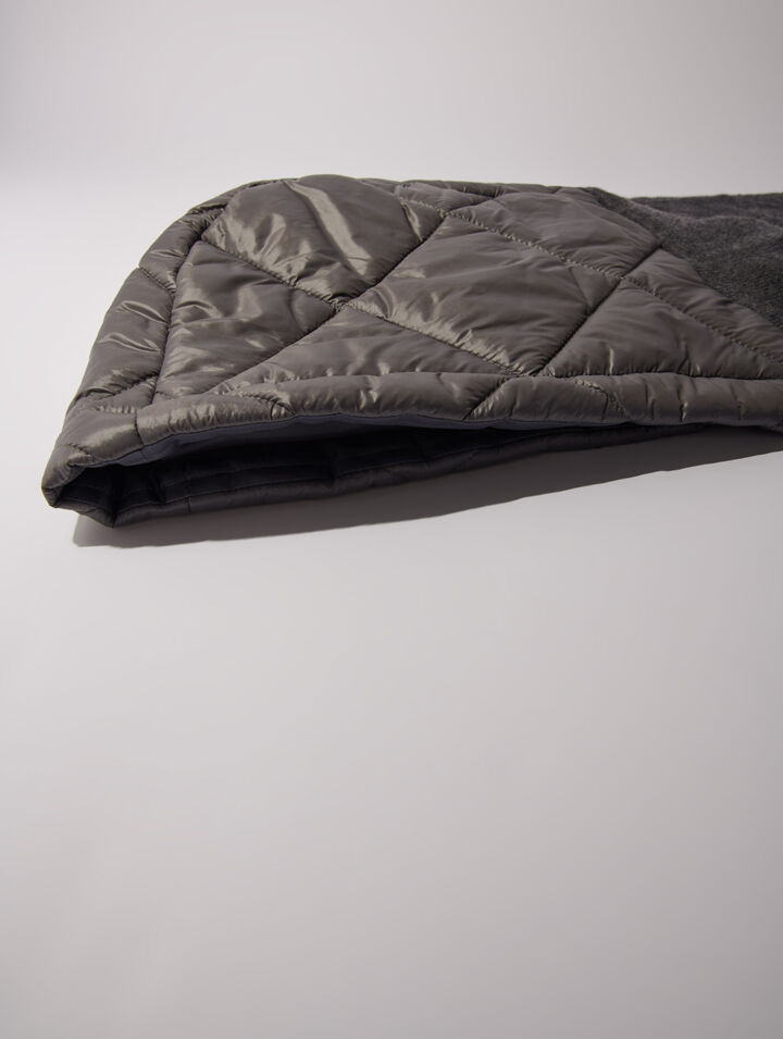 Hooded wool poncho