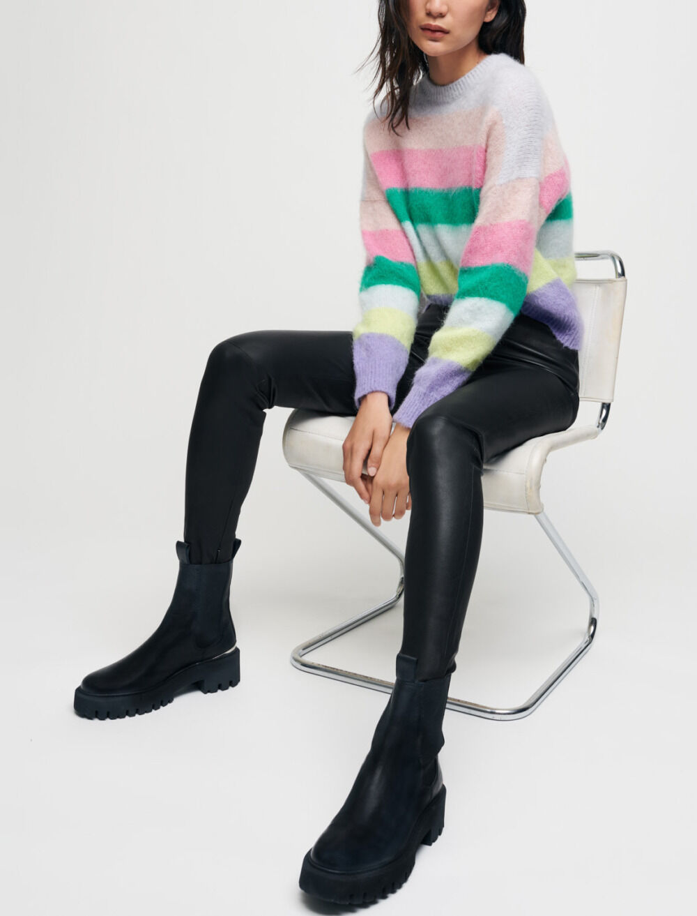 Maje leather leggings deals