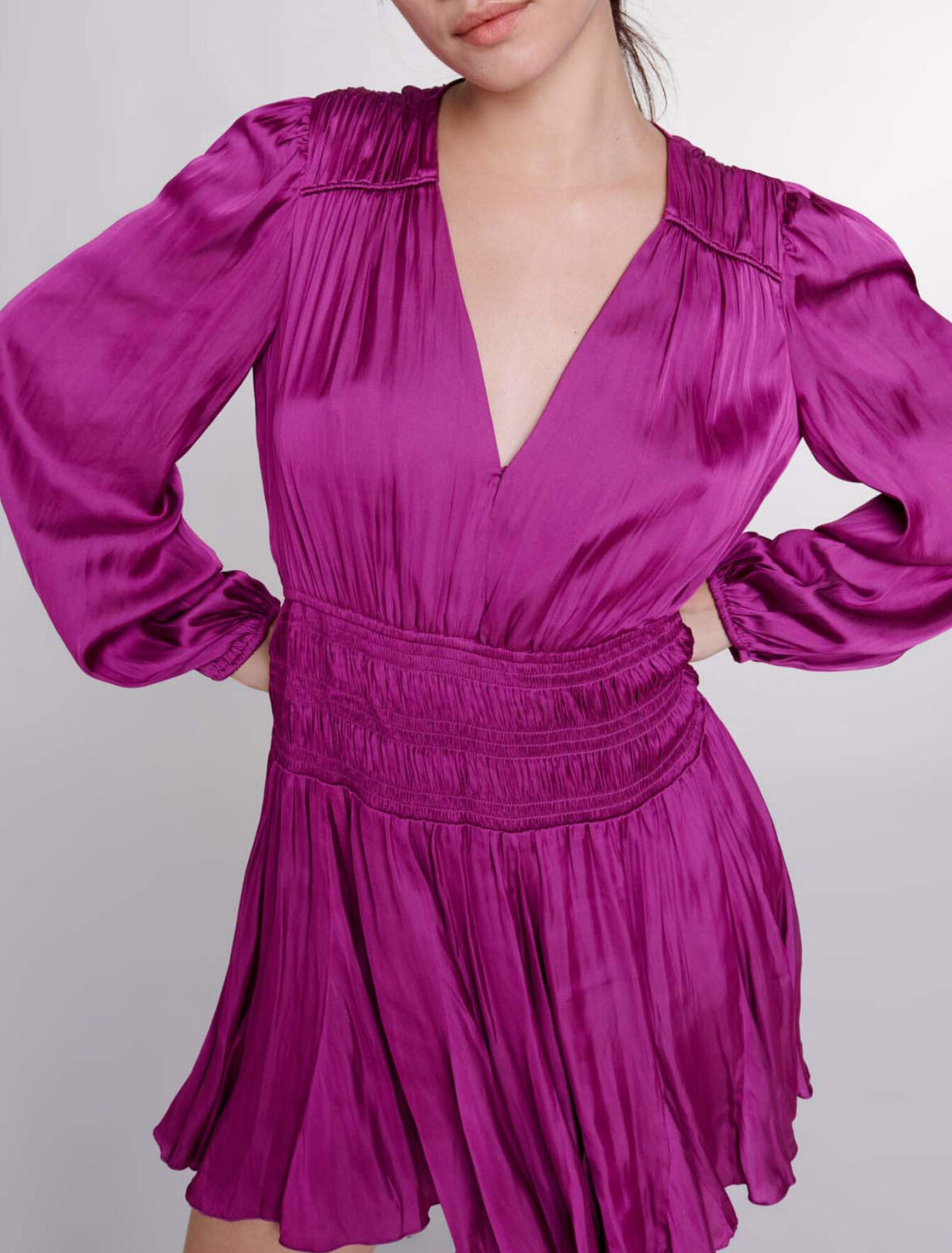 Short satin-look dress