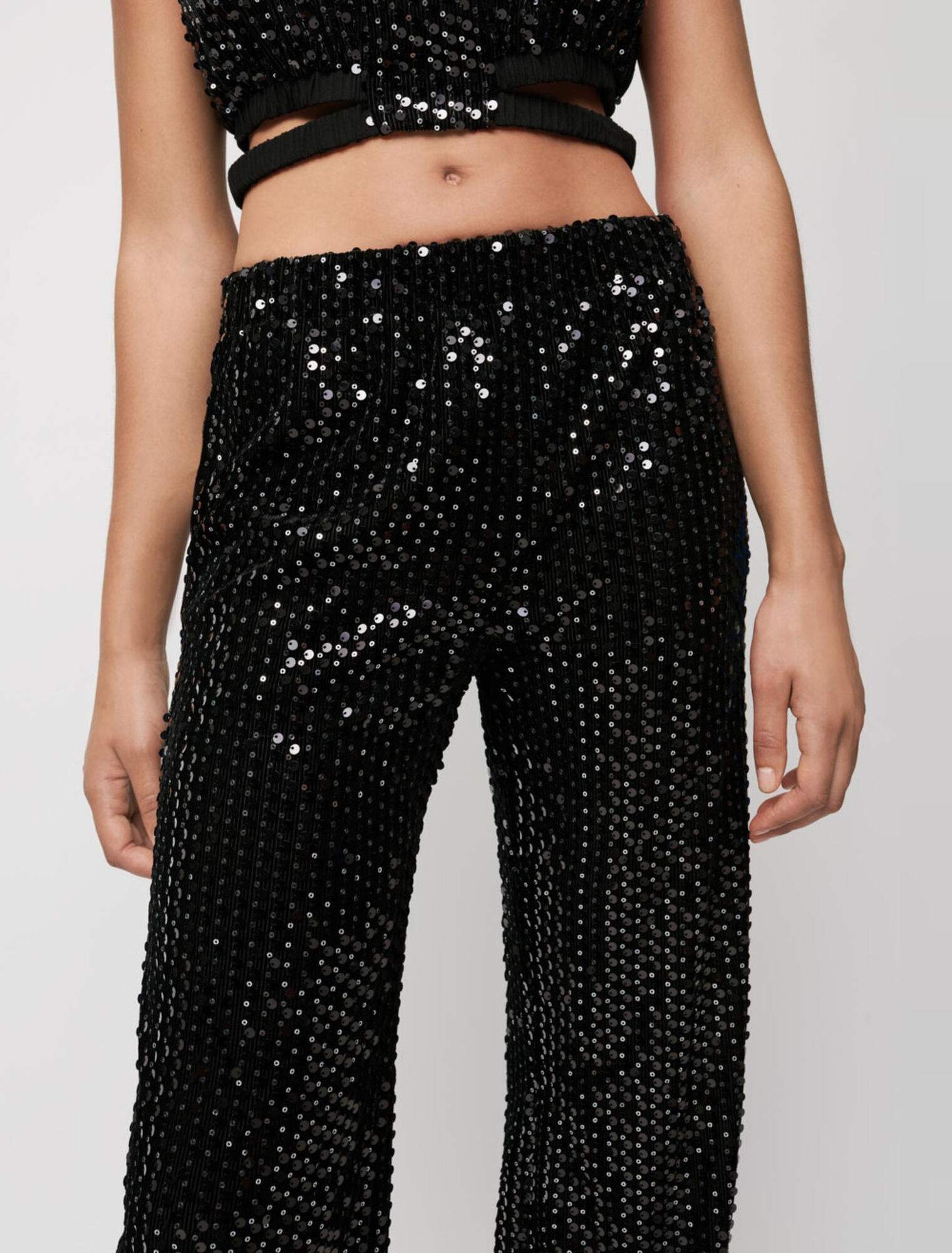 Wide-leg straight-leg pants