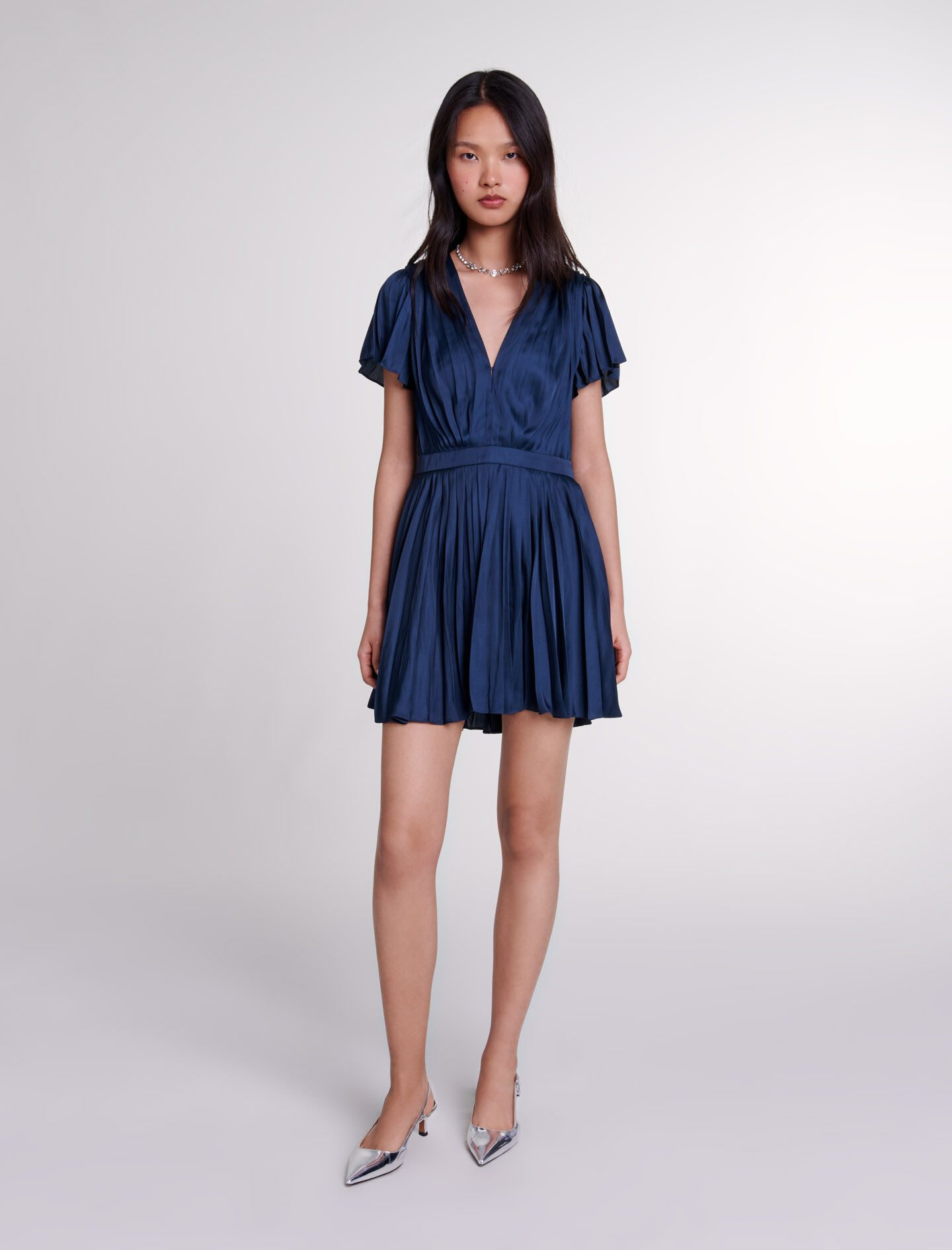 Short pleated dress Short dresses Maje