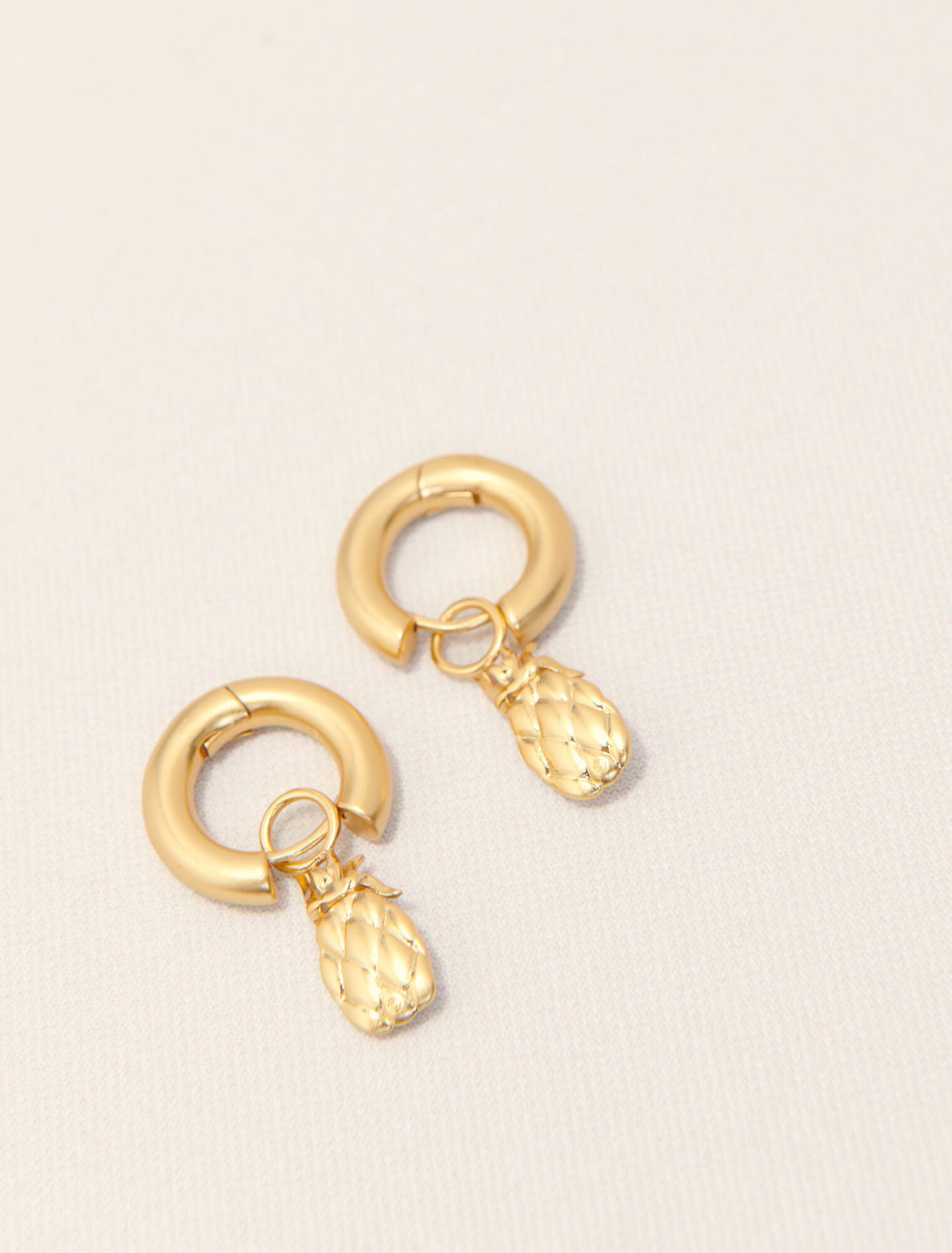 Mini rhinestone pineapple earrings