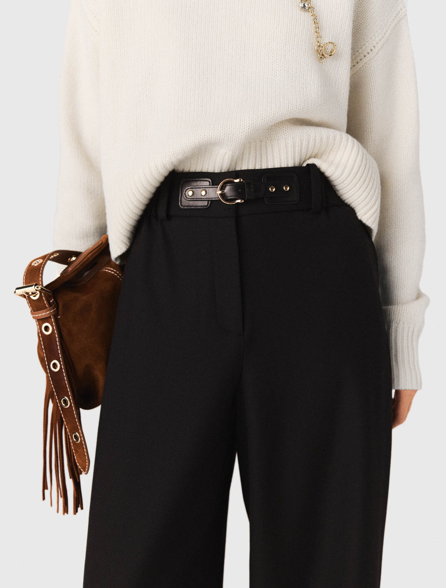 Wide-leg suit trousers