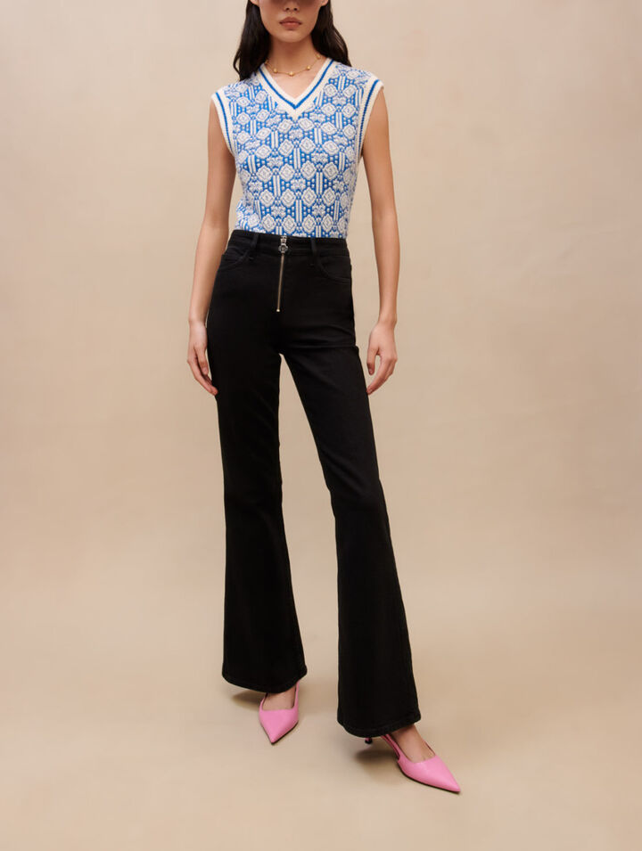High-waisted trousers