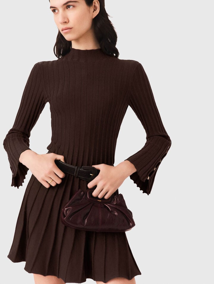 High-neck short skater dress