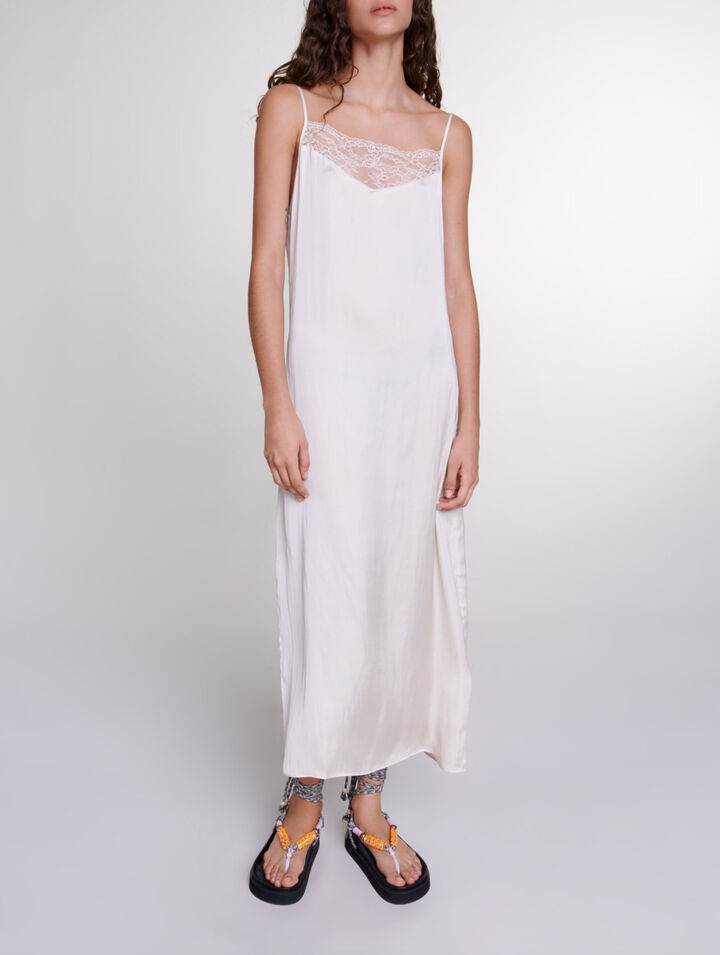 Satin-look maxi dress