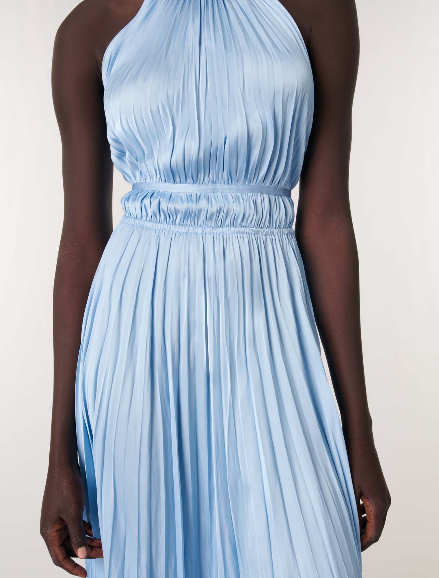 Pleated maxi dress