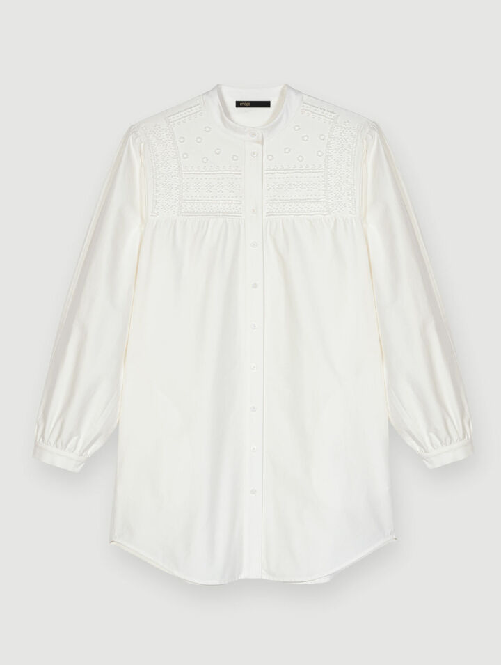 Short dress with voluminous sleeves