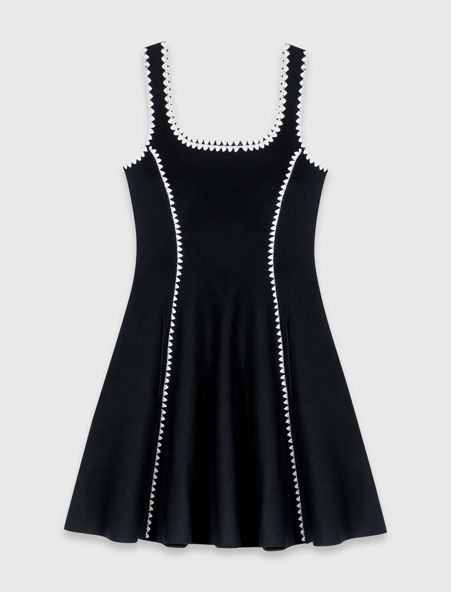 Short dress with topstitch details 6