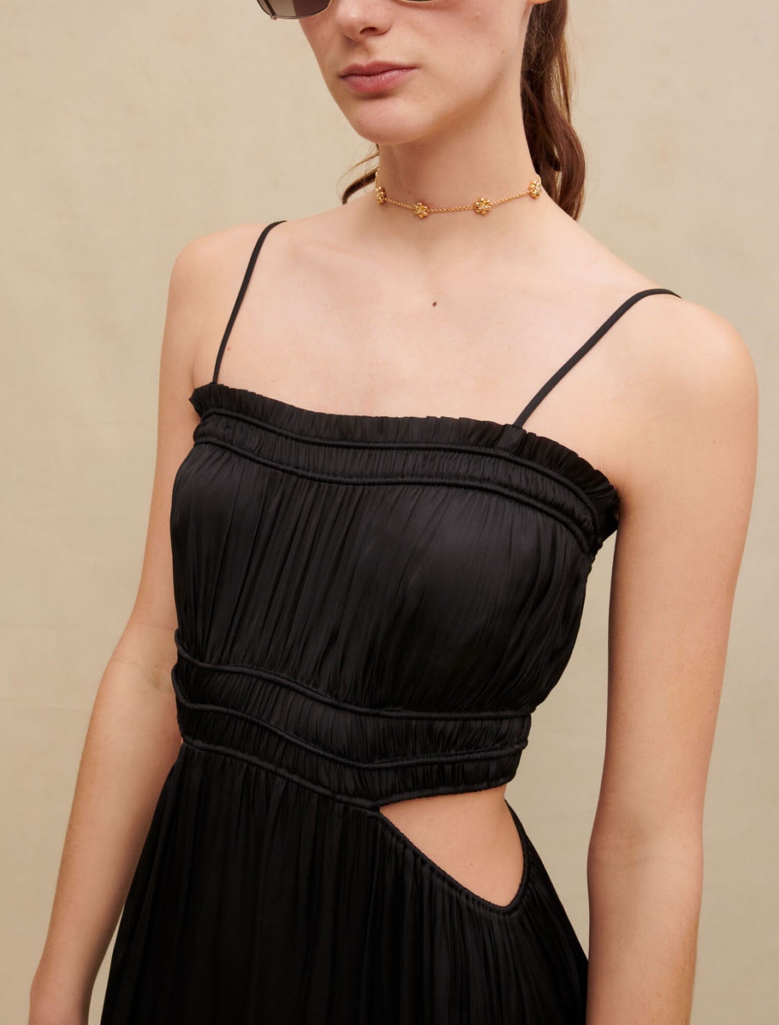 Long satin dress
