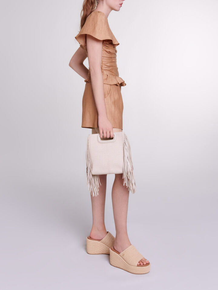 Ruffled linen top